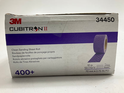 3M 34450 Cubitron Hookit Clean Sanding Sheet Roll, 400+ Grade, 70mm X 12m