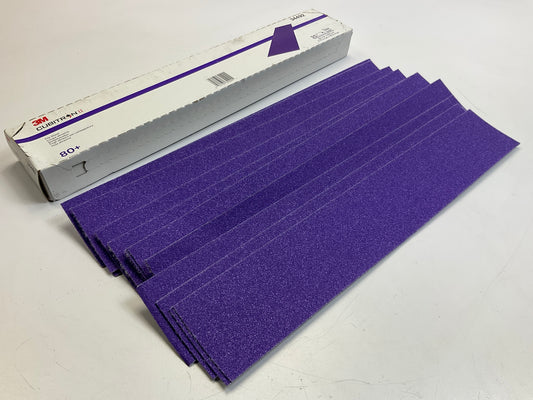 3M 34492 Cubitron II Hookit File Sandpaper Sheet, 80+ Grade, 2-3/4''x16-1/2''