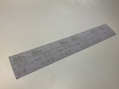 3M 34492 Cubitron II Hookit File Sandpaper Sheet, 80+ Grade, 2-3/4''x16-1/2''