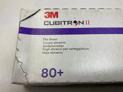 3M 34492 Cubitron II Hookit File Sandpaper Sheet, 80+ Grade, 2-3/4''x16-1/2''