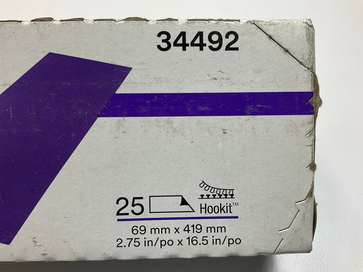 3M 34492 Cubitron II Hookit File Sandpaper Sheet, 80+ Grade, 2-3/4''x16-1/2''