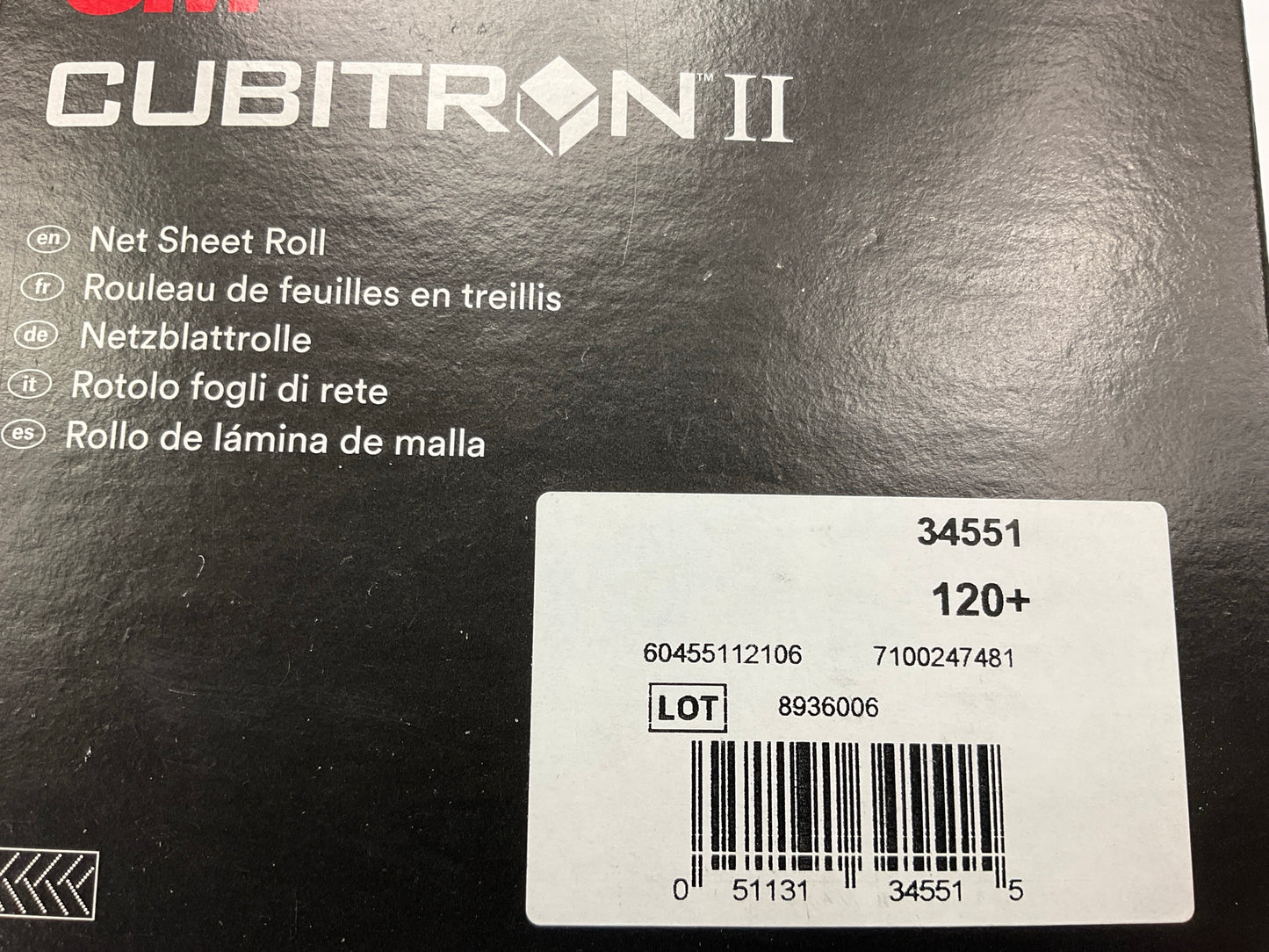 3M 34551 Cubitron II Automotive 120+ Grit Net Sanding Sheet Roll 80mm X 10m