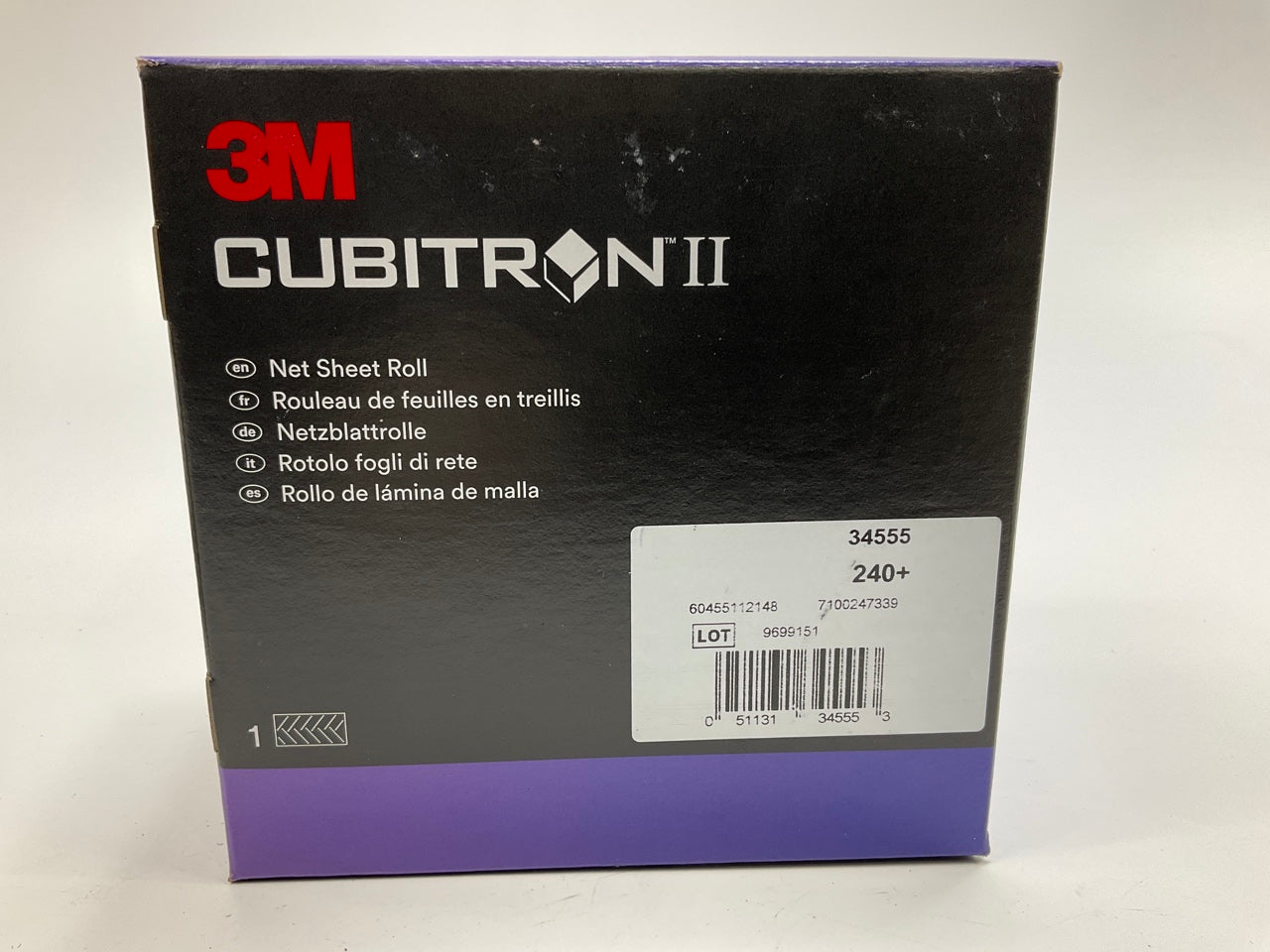 3M 34555 Cubitron II Net Sheet Sanding Roll, 80mm X 10m, Grit: 240+