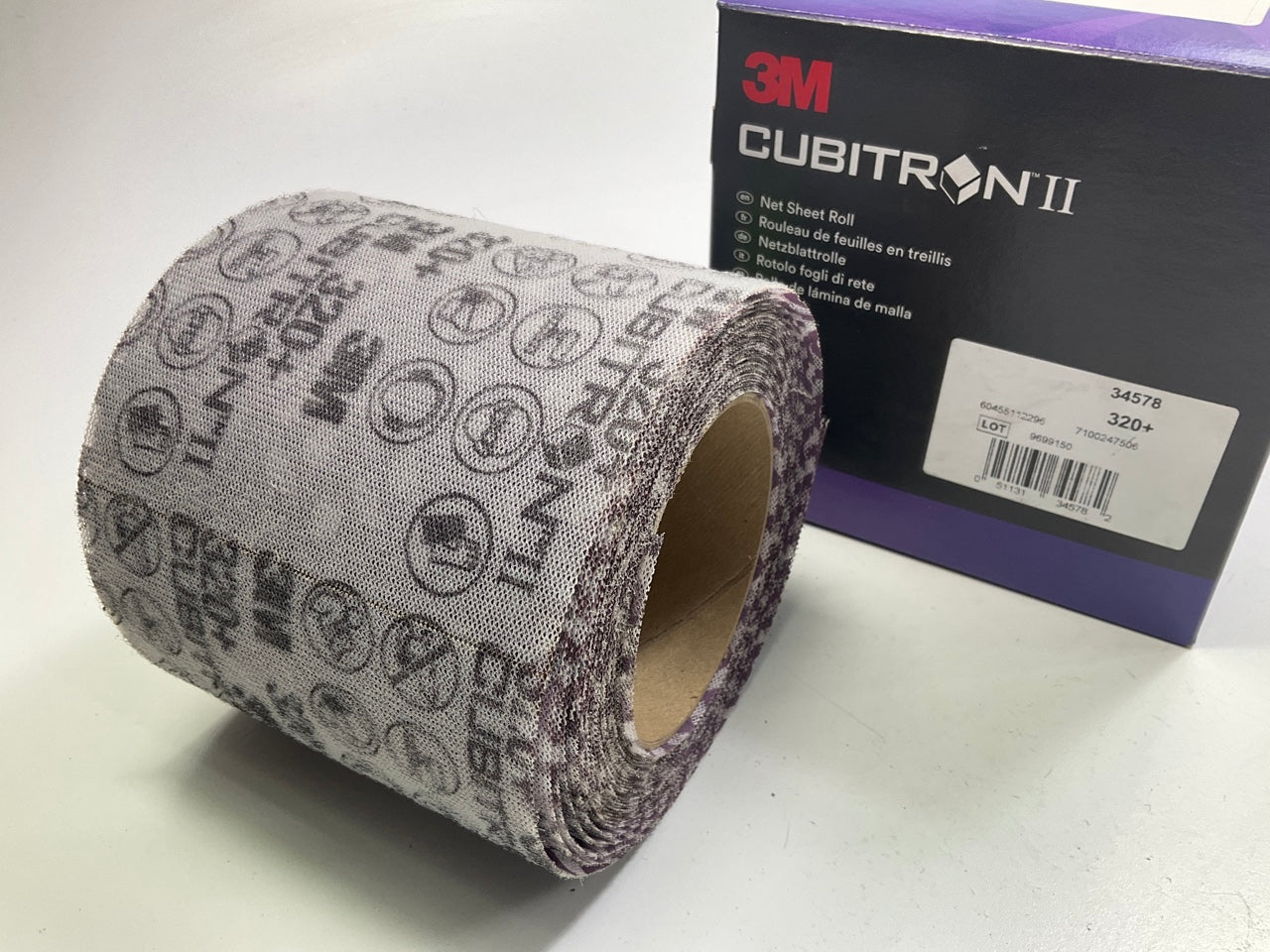 3M 34578 Cubitron II Net Sheet Sanding Roll 320+ Grade, 115 Mm X 10 M