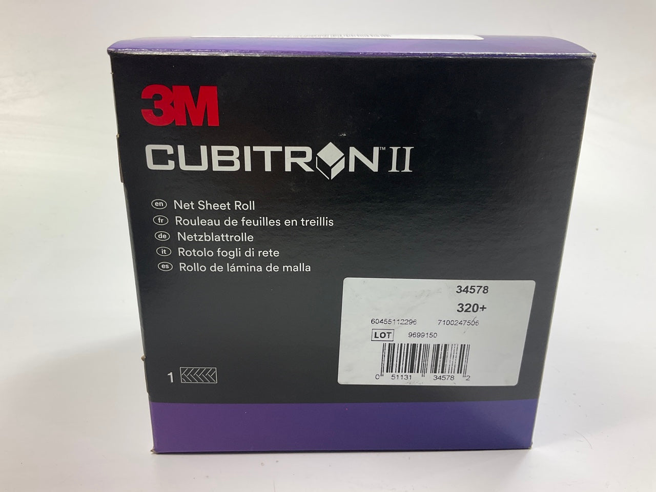 3M 34578 Cubitron II Net Sheet Sanding Roll 320+ Grade, 115 Mm X 10 M