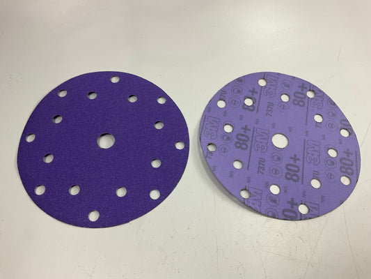 3M 34791 Cubitron II Hook & Loop 80+ Grit 7-1/4'' Clean Sanding Disc (50/Pack)