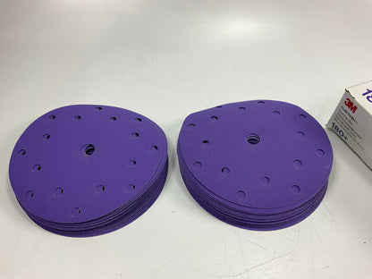 3M 34794 Cubitron II Hookit 7'' Clean Sanding Abrasive Disc, 180 Grit, 50 Discs