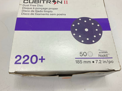 3M 34795 Cubitron II Hookit Clean Sanding Abrasive 7'' Disc, 220 Grit, Box Of 50