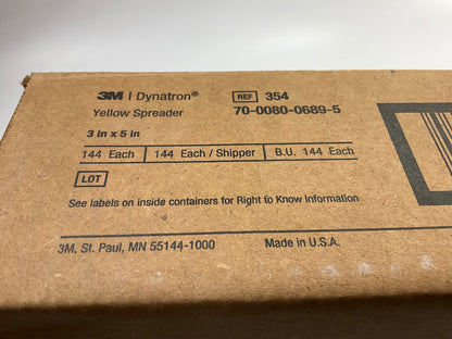 3M Bondo 354 Dynatron Spreader, 3x5'', Pack Of 144 Pcs