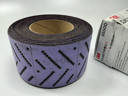 3M 35500 Cubitron II Hookit Clean Sanding Sheet Roll, 40 Grit, 80mm X 8m