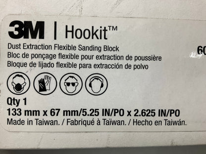 3M 35825 Hookit Dust Extraction Flexible Sanding Block 5-1/4 In X 2-5/8 In