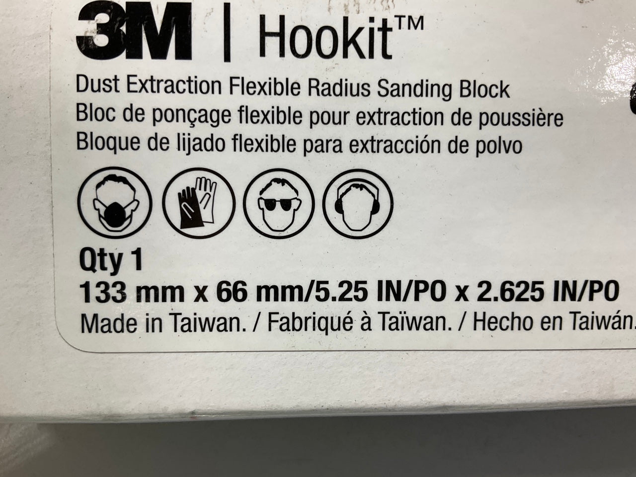 3M 35830 Hookit Dust Extraction Flexible Radius Sanding Block 5.25'' X 2.625''