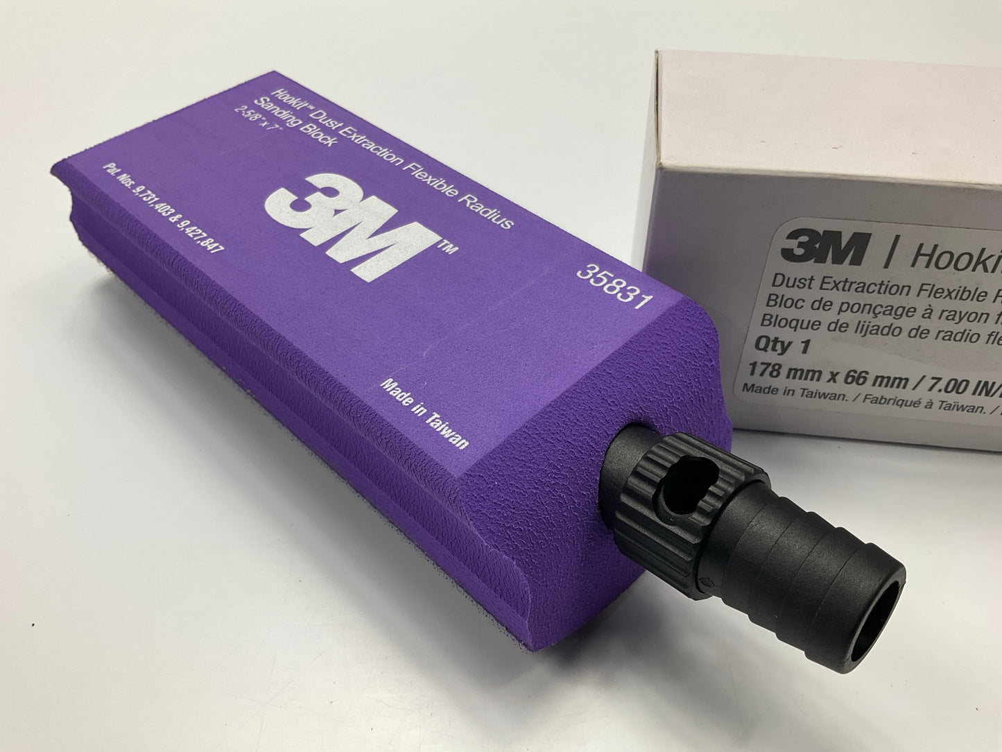 3M 35831 Hookit Dust Extraction Flexible Radius Sanding Block 7'' X 2.625''