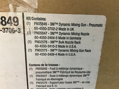 3M 05846 Intro Kit Dynamic Mixing Applicator Pneumatic Air Powered Gun & Nozzles