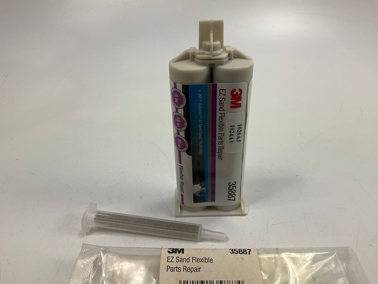 3M 35887 EZ Sand Flexible Parts Repair - Two Part Epoxy Plastic Adhesive 47.3ml