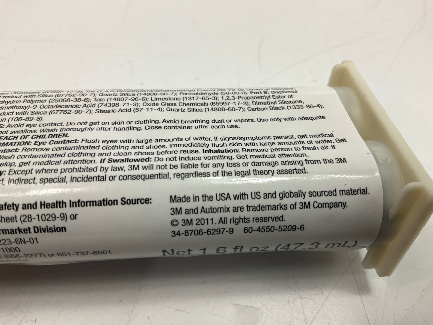 3M 35887 EZ Sand Flexible Parts Repair - Two Part Epoxy Plastic Adhesive 47.3ml