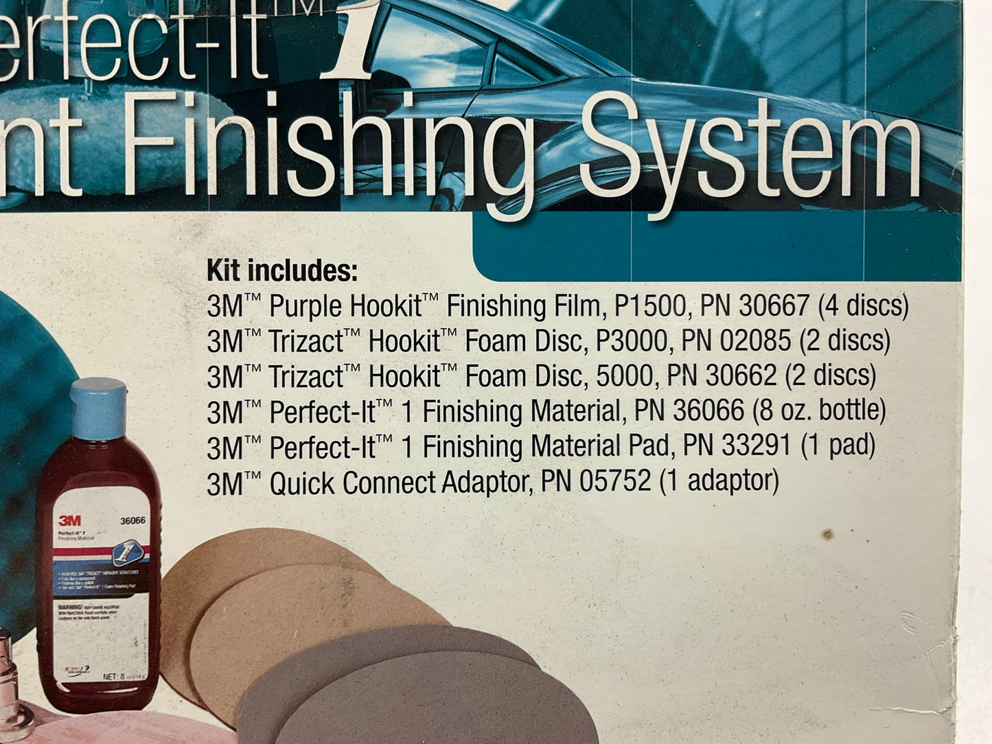 3M 36069 Perfect-It 1 Paint Finishing Kit With Discs, Pad, And Adapter