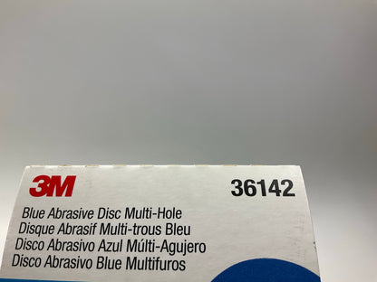 3M 36142 Hookit Blue Abrasive Sanding Disc Multi-hole, 3'' 80 Grade, 50 PACK