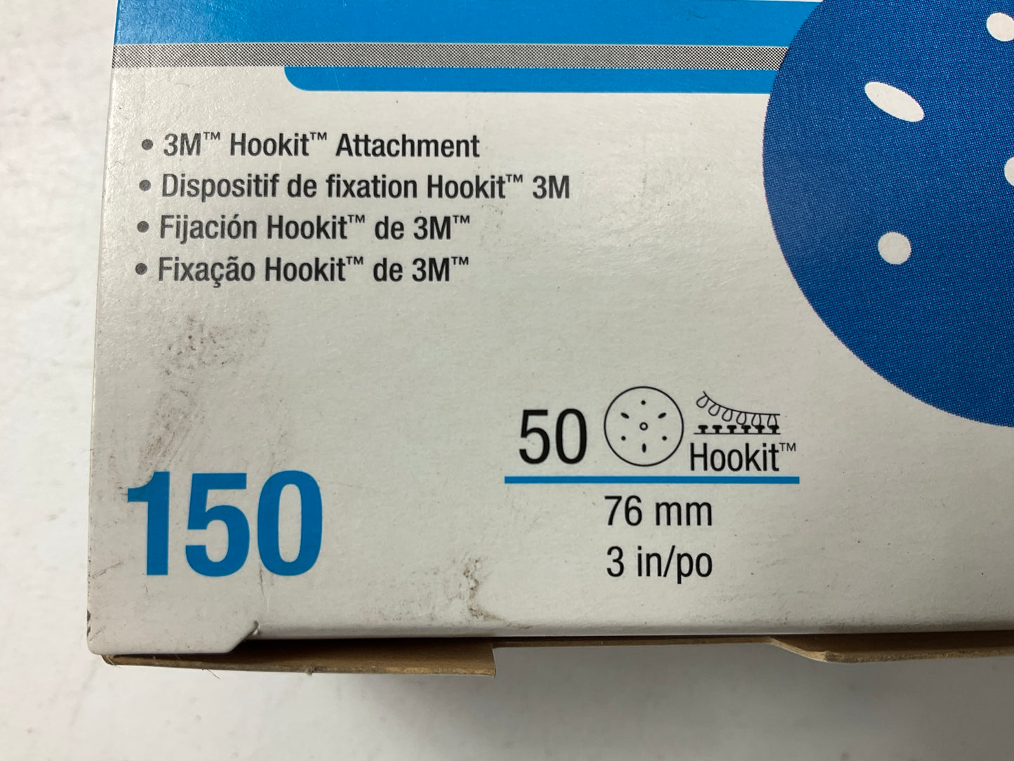 3M 36145 Multi-Hole Hook & Loop 150 Grit 3 In. Sanding Disc (50/Pack)