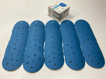 3M 36148 Hookit Blue Abrasive Disc Multi-hole, 3'', 240 Grade, 50 Discs 3 Inch