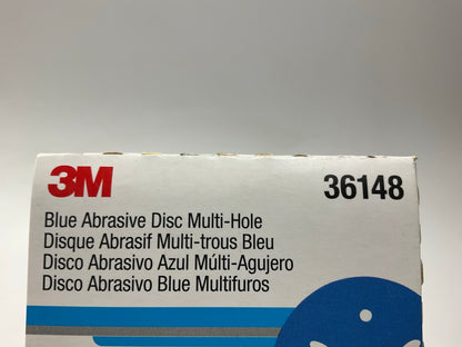 3M 36148 Hookit Blue Abrasive Disc Multi-hole, 3'', 240 Grade, 50 Discs 3 Inch