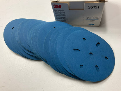 3M 36151 Multi-Hole Hook & Loop 400 Grit 3 In. Sanding Abrasive Disc (49/Pack)