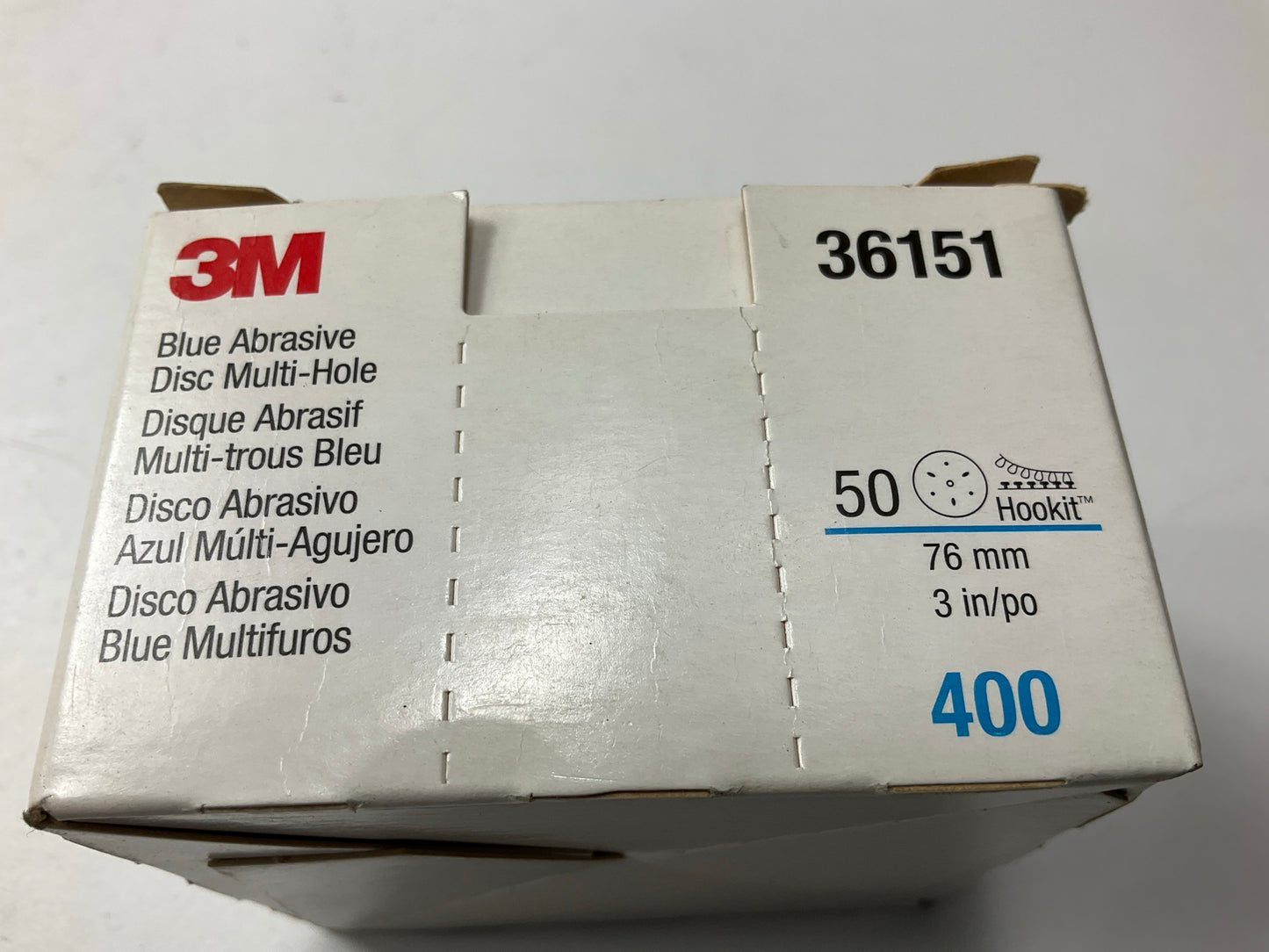 3M 36151 Multi-Hole Hook & Loop 400 Grit 3 In. Sanding Abrasive Disc (49/Pack)