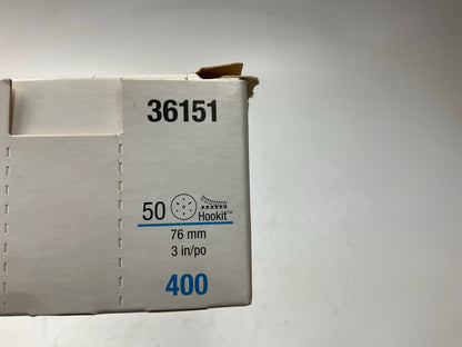 3M 36151 Multi-Hole Hook & Loop 400 Grit 3 In. Sanding Abrasive Disc (49/Pack)