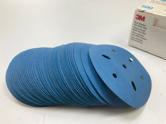 3M 36152 Hookit Blue Abrasive Sanding Disc 321U Multi-hole 3 '', 500 Grit, 50 Pcs