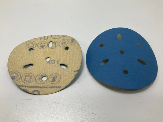 3M 36152 Hookit Blue Abrasive Sanding Disc 321U Multi-hole 3 '', 500 Grit, 50 Pcs