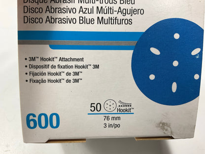 3M 36153 Multi-Hole Hook & Loop 600 Grit 3'' Sanding Discs (50/Pack)