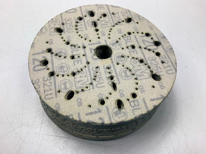 3M 36174 120 Grit Hookit Blue Abrasive Sanding Disc Multi-hole 6'', 50 / Box