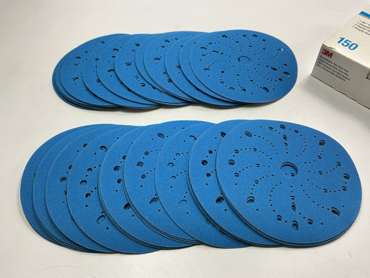 3M 36175 Blue Abrasive Sanding Hookit Disc 6'', 150+ Grit - 50 Discs / Box
