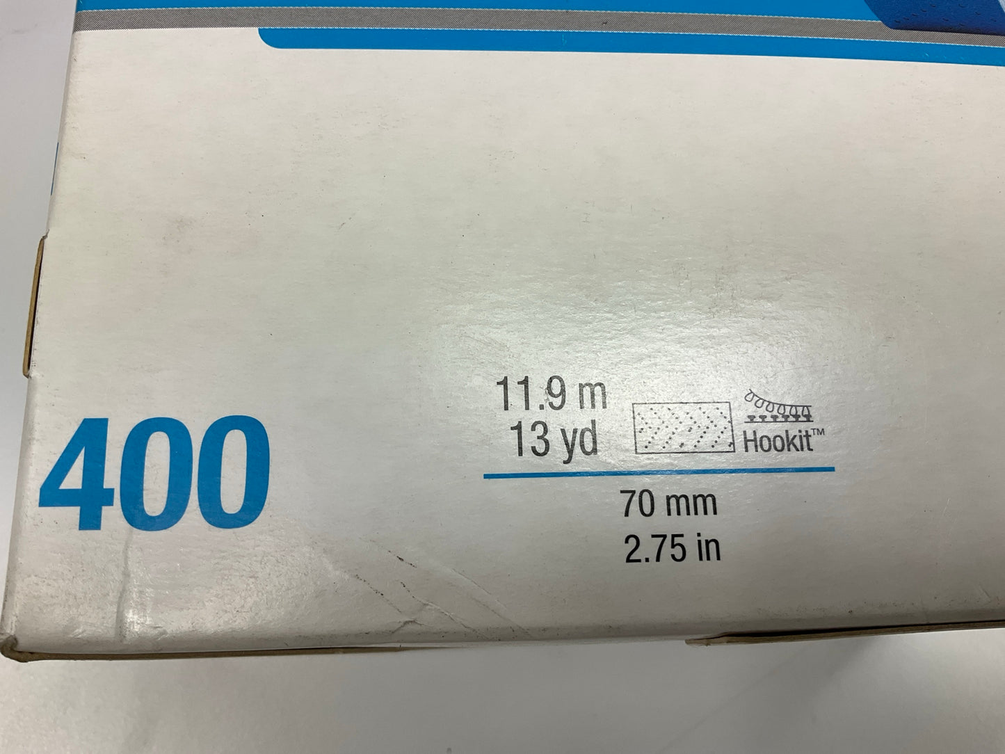 3M 36196 Hookit Blue 400 Grit Blocking Paper Roll Multi-hole 2.75 Inch X 13 Yrd