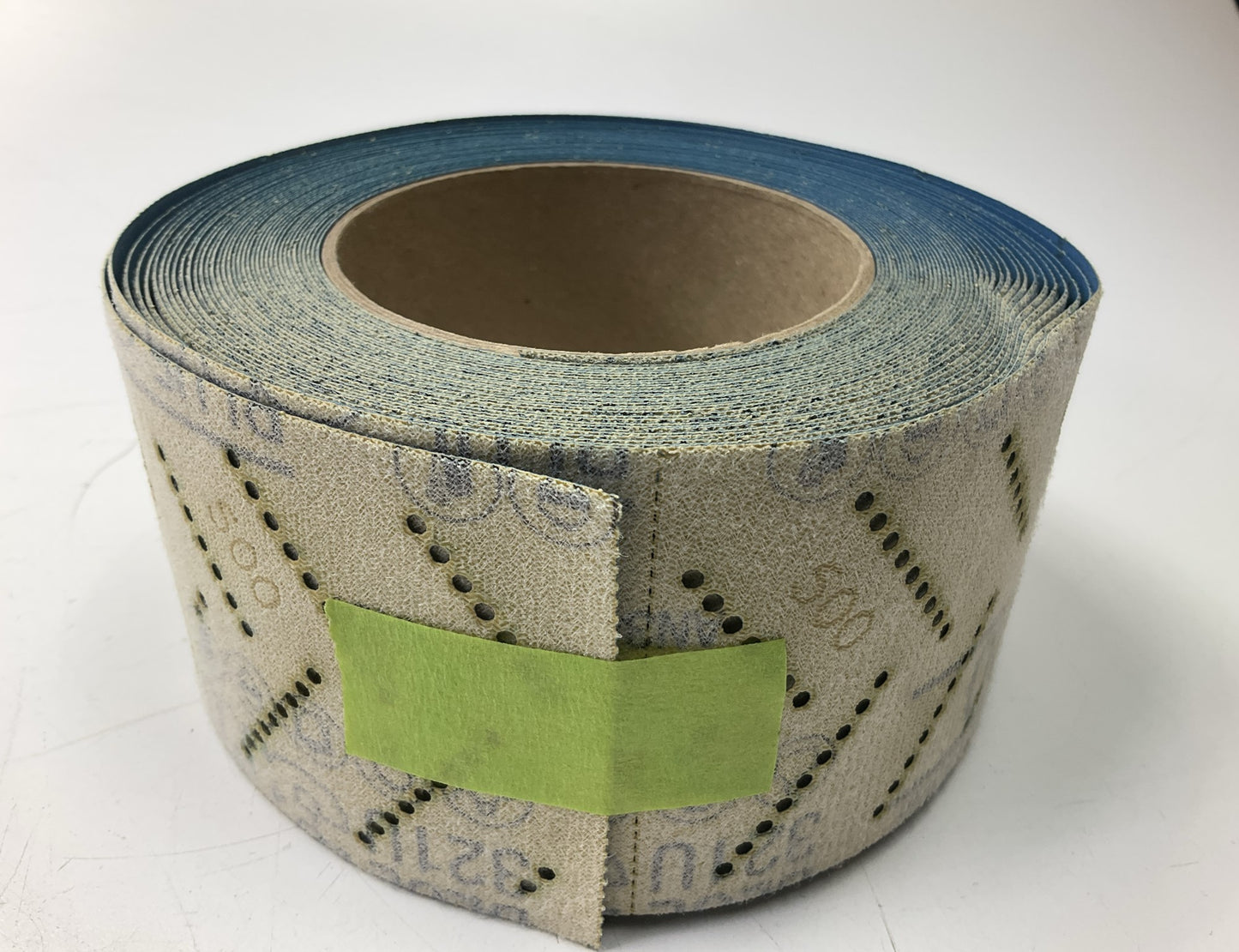 3M 36197 321U Series Multi-Hole 500 Grit 2-3/4'' X 13 Yard Abrasive Sheet Roll
