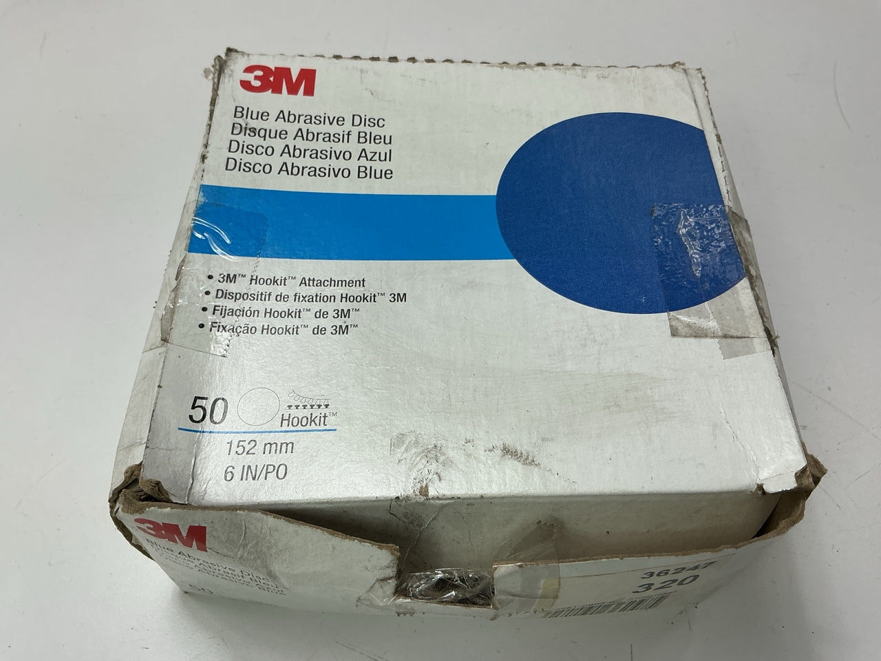 3M 36247 320 Grit , 6'' Diameter Abrasive Sanding Discs - Pack Of 50