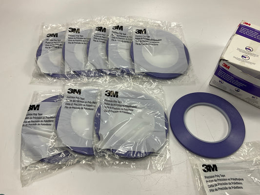 (9) Rolls - 3M 36351 6mm Fineline Precision Poly Tape 6mm X 60 Yard
