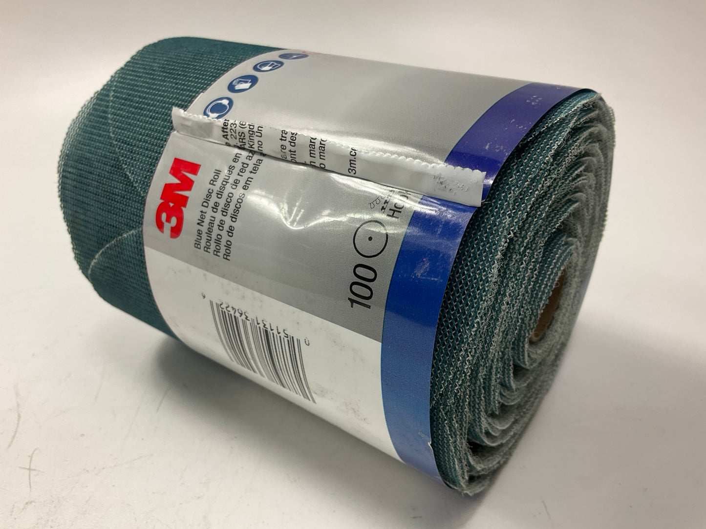 3M 36422 Blue Net Sanding Disc Roll 6 In, 150+ Grade, 100 / Pack
