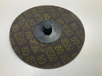 3M 36536 3'' Green Corps Roloc Abrasive Grinding Discs 80 Grit, 23 Discs Total