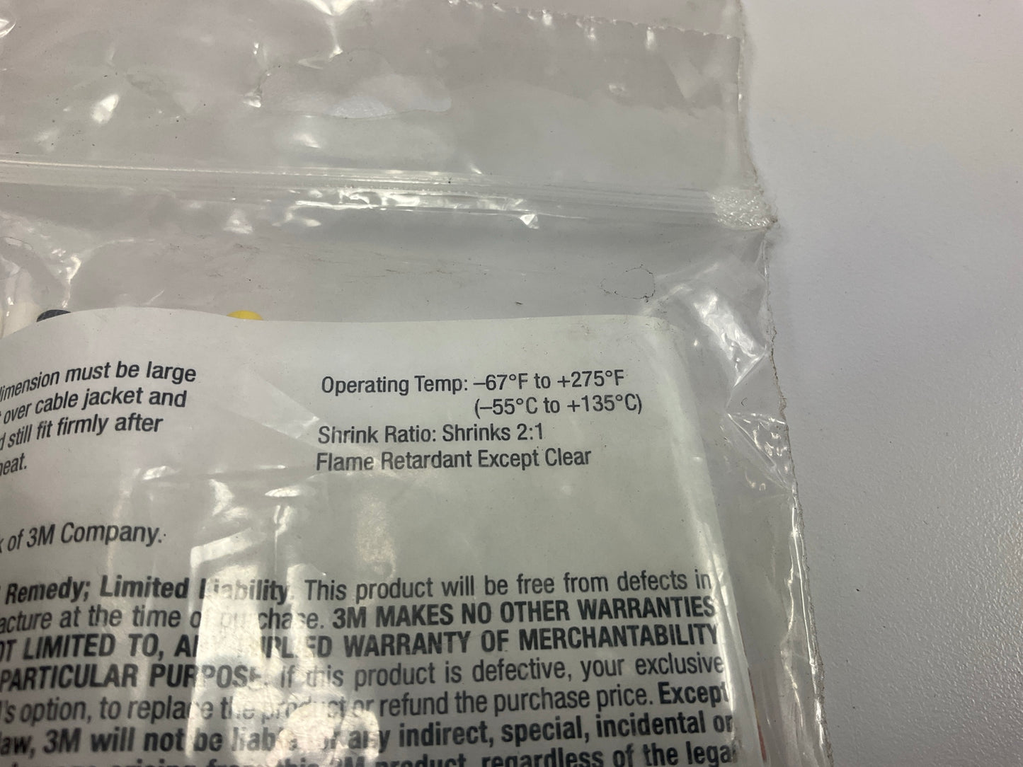 3M 36619 FP301 Heat Shrink Tubing, General Purpose, Thin Wall Tubing 22-24 Awg