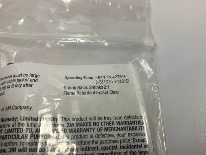 3M 36619 FP301 Heat Shrink Tubing, General Purpose, Thin Wall Tubing 22-24 Awg