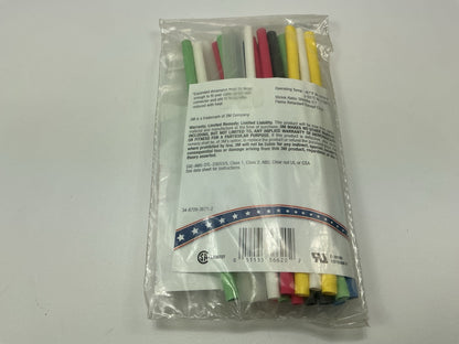 3M 36621 FP301 Thin Wall 3/16'' Heat Shrink Tube Heatshrink Tubing Assortmet Pack