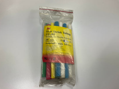 3M 36622 Flexible Polyolefin 6'' Heat Shrink Tubing 3/8'', Pack Of 14