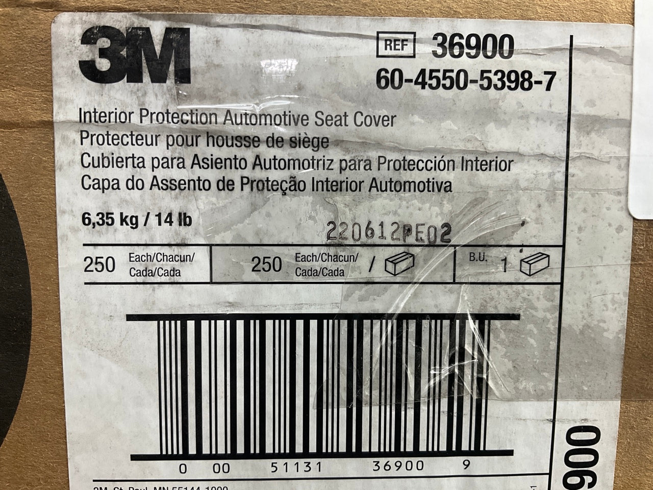 3M Automotive 36900 Interior Protection Automotive Seat Covers, Pack Of 250