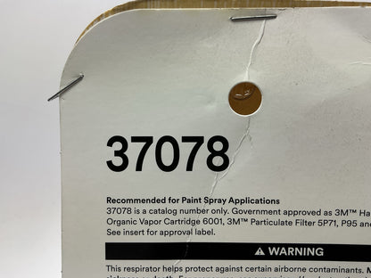 3M 37078 Half Facepiece Respirator Silicone Mask OV / P95 Size Medium 01-2028
