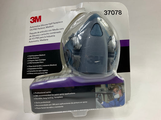 3M 37078 Half Facepiece Respirator Silicone Mask OV / P95 Size Medium 05-2029