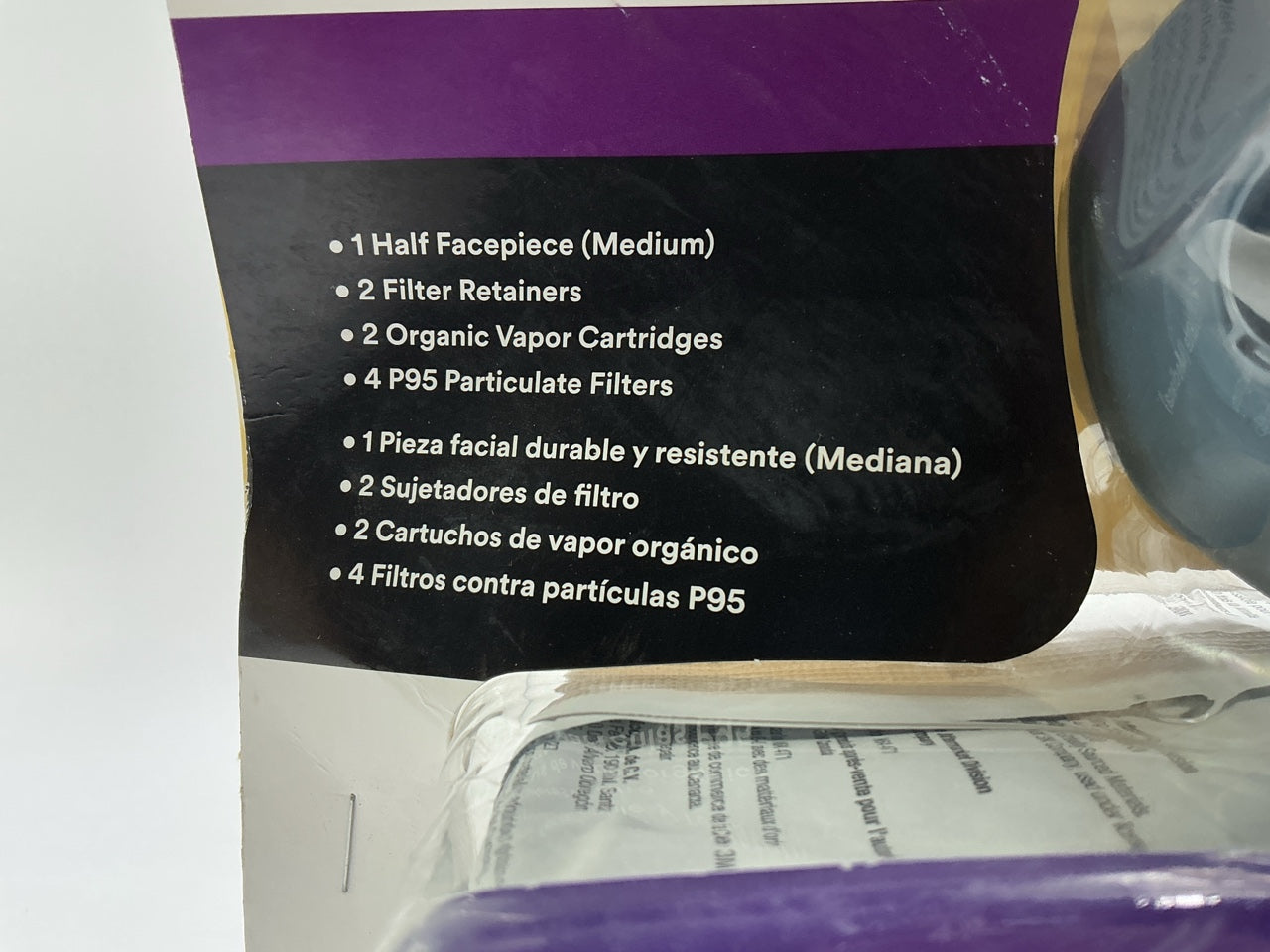 3M 37078 Half Facepiece Respirator Silicone Mask OV / P95 Size Medium 08/2027