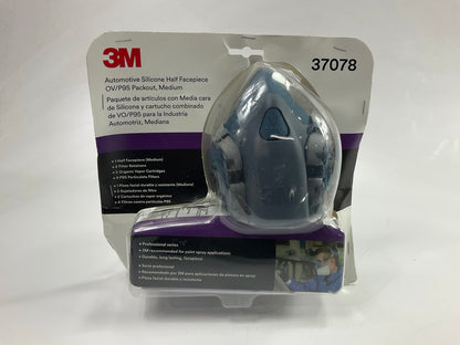 3M 7502 37082 Cool Flow Reusable Half Face Mask Respirator Facepiece MEDIUM 2029
