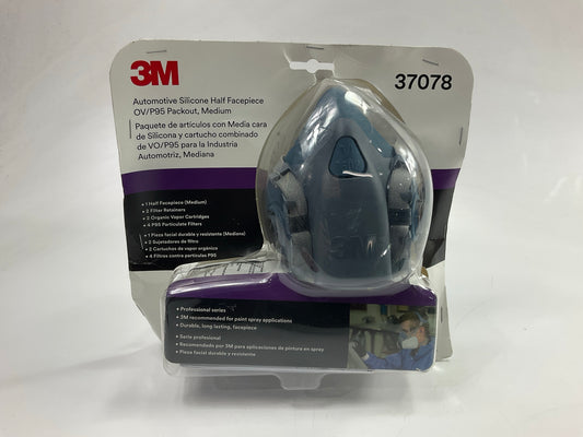 3M 7502 37082 Cool Flow Reusable Half Face Mask Respirator Facepiece MEDIUM 2029