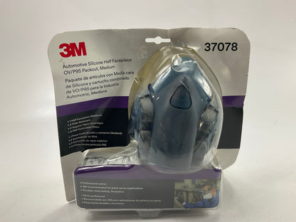 3M 37078 Half Facepiece Respirator Silicone Mask OV / P95 Size Medium 09-2029